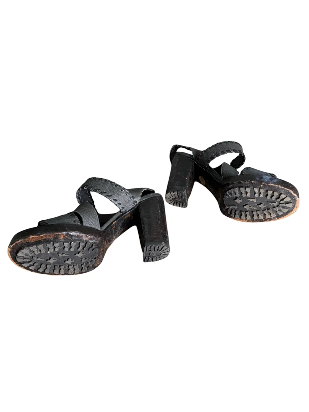 Women’s Black Platform Block Heel Sandals
